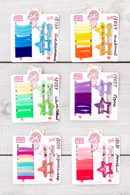 Набір гумки+шпильки "Зірка"